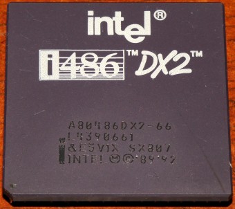 Intel i486 DX2 66 MHz CPU sSpec: SX807, Malay 89-92